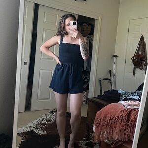 Navy Blue Romper
